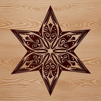 A single-pointed star symbol with sharp points and clean lines, suitable for various designs.