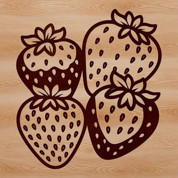 A high-quality illustration of a ripe strawberry in vector format.