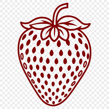 A high-resolution SVG icon of a red ripe strawberry.