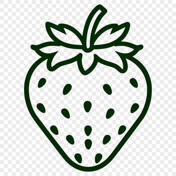 A colorful illustration of a strawberry in vector format, ideal for digital design projects.