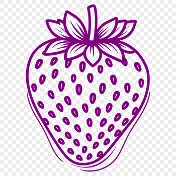 A detailed illustration of a ripe red strawberry.