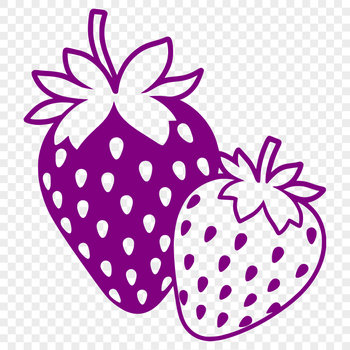 A high-quality digital illustration of a ripe strawberry, suitable for various uses in design and graphics.