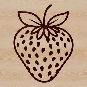 A high-quality SVG image of a strawberry fruit, suitable for vector design and cutting machine applications.