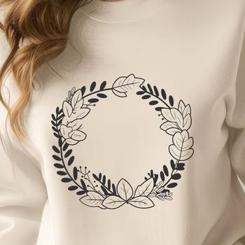 An SVG illustration of a decorative flower wreath.