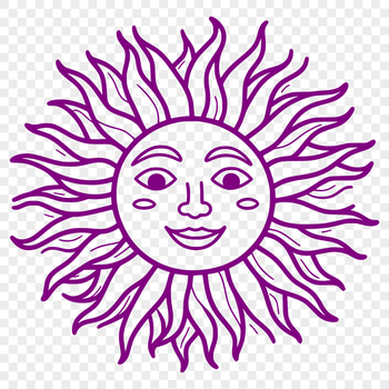 A simple, scalable vector graphic illustration of the sun.