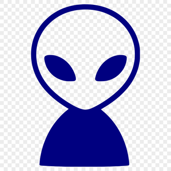 Alien space creature illustration in vector format for digital download.