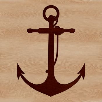 Nautical anchor illustration in vector design format