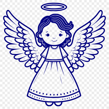 Illustrated angel figure in vector format