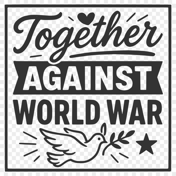Inspiring anti war quotes in a simple, clean vector format for easy download and customization.