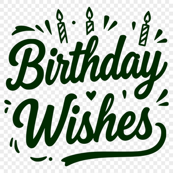 A simple vector illustration of a Happy Birthday message in a clean, modern font.