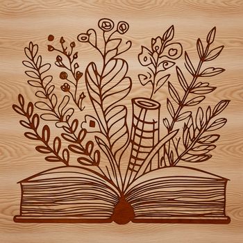 A simple floral design book template featuring a clean and minimalist aesthetic, ideal for educational purposes.