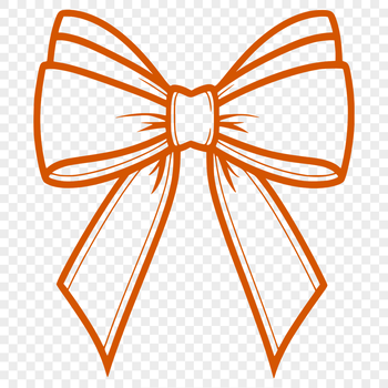 A stylized illustration of a ribbon bow used as clip art for various designs, templates, and crafts.