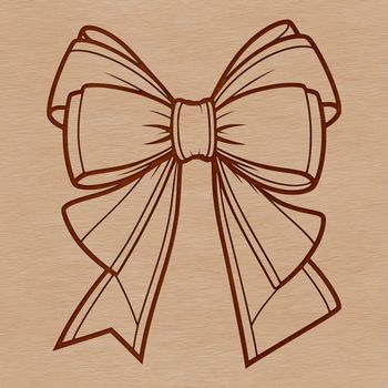 A simple ribbon-style bow designed as vector art for various applications.