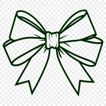 A simple bow design suitable for various crafts and digital projects.