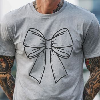 A decorative bow made from ribbon, suitable for gift wrapping or crafting projects.