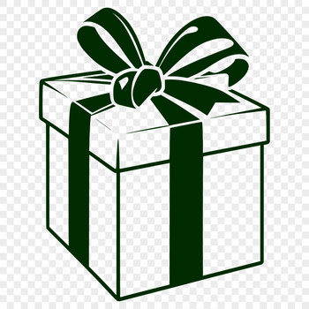 A simple square-shaped gift box with a lid, designed as a vector graphic.
