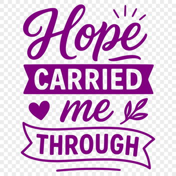 SVG graphic quote about survival and resilience with a cancer survivor theme