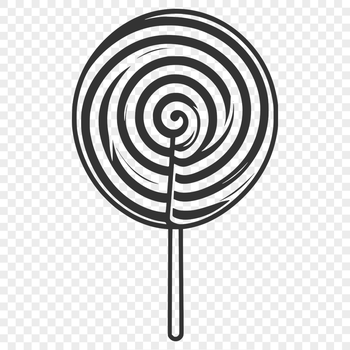 A colorful illustration of a lollipop on a white background, suitable for vector art designs.
