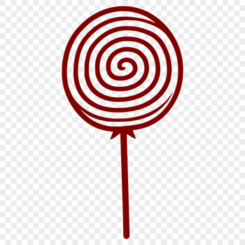A colorful illustration of a lollipop with a stick, suitable as clip art for various designs.
