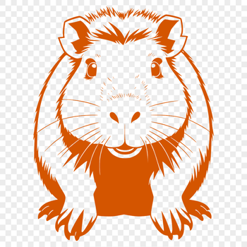 An SVG vector graphic image of a capybara, suitable for use in cutting machines like the Cricut or laser cutters.
