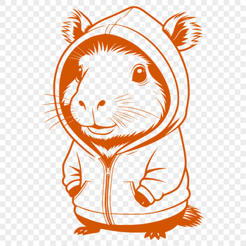 A digital illustration of a capybara, a large rodent native to South America, suitable for vector art design.