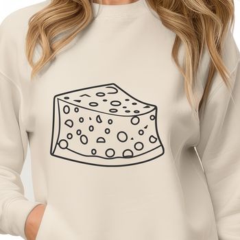 A detailed SVG illustration of a wedge-shaped block of cheese.