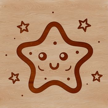 A stylized star symbol with five pointed design.