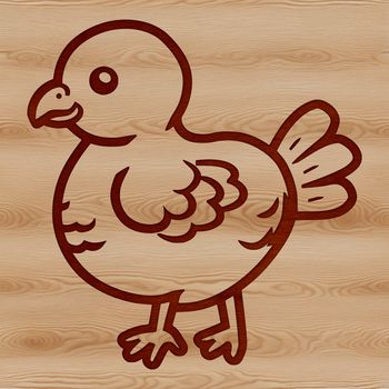 A simple line drawing of a farm animal commonly associated with Christmas celebrations.