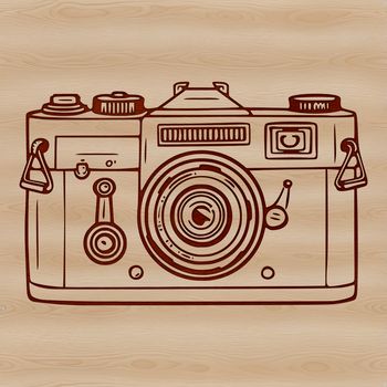 Illustrated 3D camera for digital photography projects.