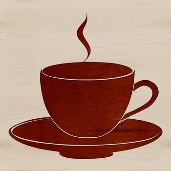A simple illustration of a cup designed as vector art.