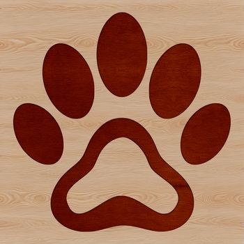 An SVG clip art design featuring realistic paw print patterns for various uses.