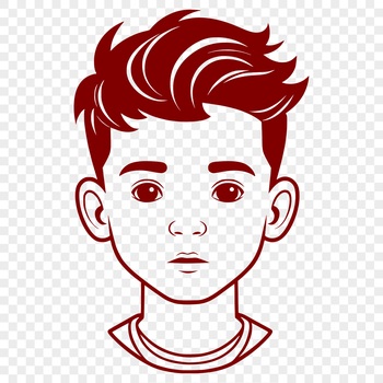 Simple SVG design featuring a child's portrait.