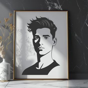 A high-quality SVG vector image illustration of a male figure, suitable for various design applications.