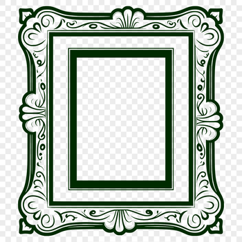 A digital illustration of a decorative frame designed for vector graphics.