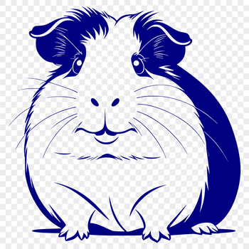 A high-quality SVG illustration of a guinea pig, suitable for digital use in various formats such as PNG and PDF.