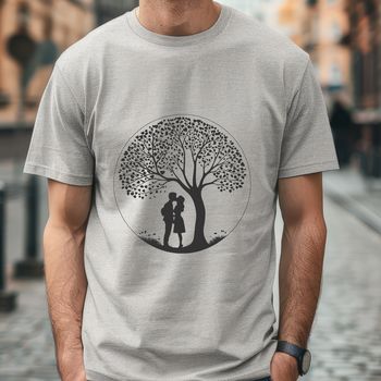 An SVG graphic of a romantic tree motif, symbolizing everlasting love and relationships.