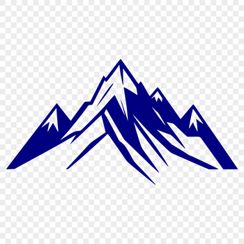 A high-resolution vector illustration of a mountain landscape.