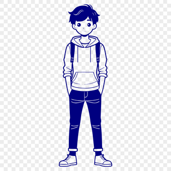 Illustration of a man in scalable graphic (SVG) form.