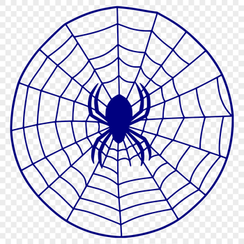 A delicate spider web with intricate details, suitable for vector art projects and designs.