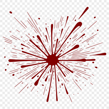A colorful splat shape designed as vector art.