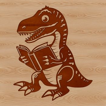 Prehistoric dino illustration in vector format, suitable for cutting machines and laser cutters.
