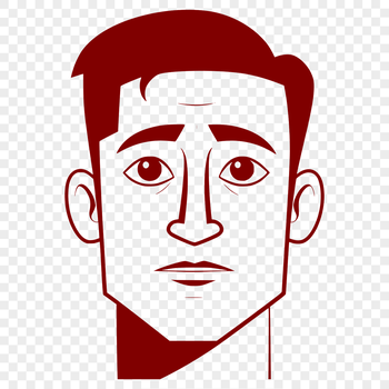 Male figure illustrated in a vector format as a scalable graphic.