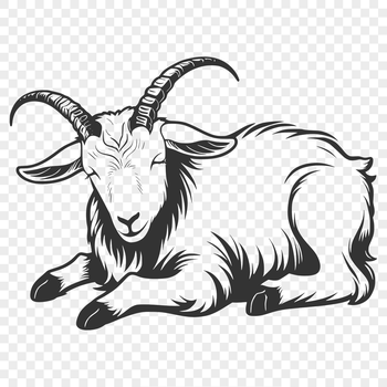 A simple illustration of a farm animal, suitable for vector art and graphic design projects.