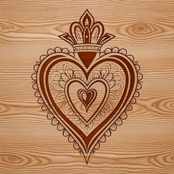 A digital representation of the Sacred Heart icon designed as scalable vector graphics.