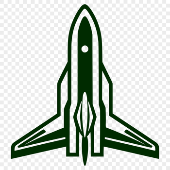 Vector illustration of a futuristic spaceship with detailed design elements.