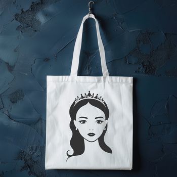 A stylized illustration of a female princess in traditional attire.