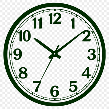 A simple digital clock illustration in vector format.