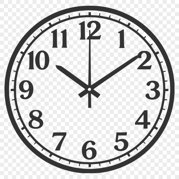 A digital clock with clean lines and minimalist design.