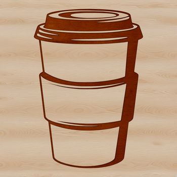 A simple cup design made from clean lines and shapes, ideal for crafting or DIY projects.