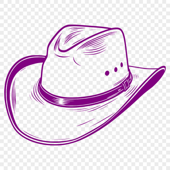 A traditional cowboy hat design, ready to cut out or print.